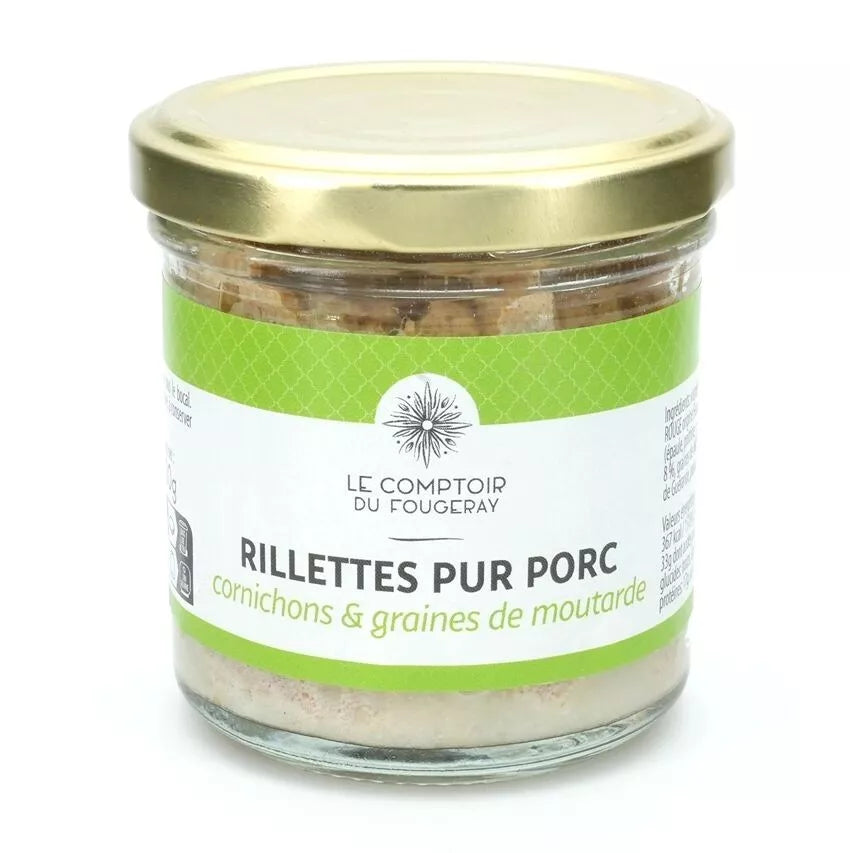 Varkensrillettes met augurken en mosterdzaad 120g