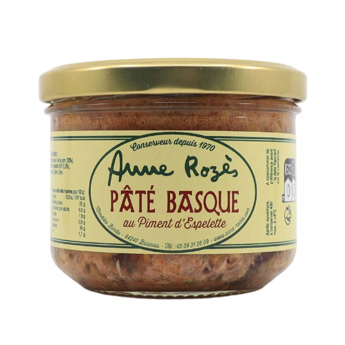 Baskische paté met Espelette peper AOP 190g
