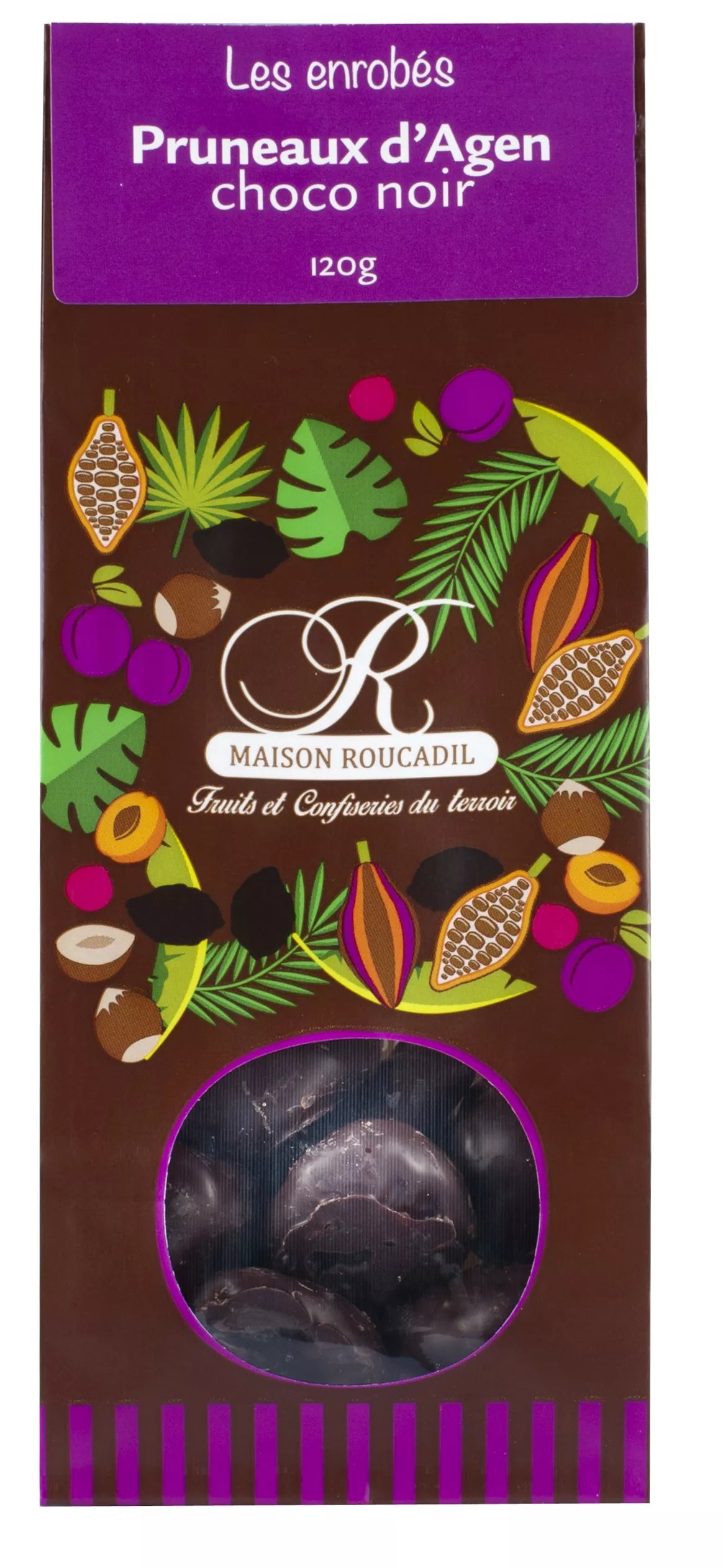 Agen-pruimen omhuld met pure chocolade - zak van 120 g