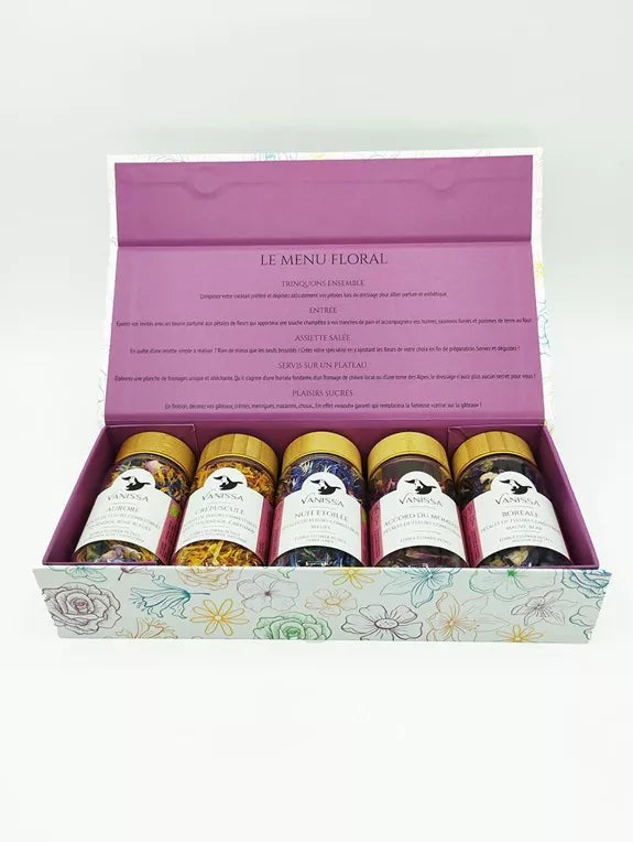 Floral Glimmer - The Box: Assortiment eetbare bloemblaadjes