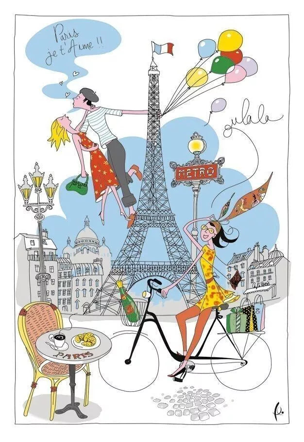 La Parisienne Witte Theedoek 72 X 48 NaN