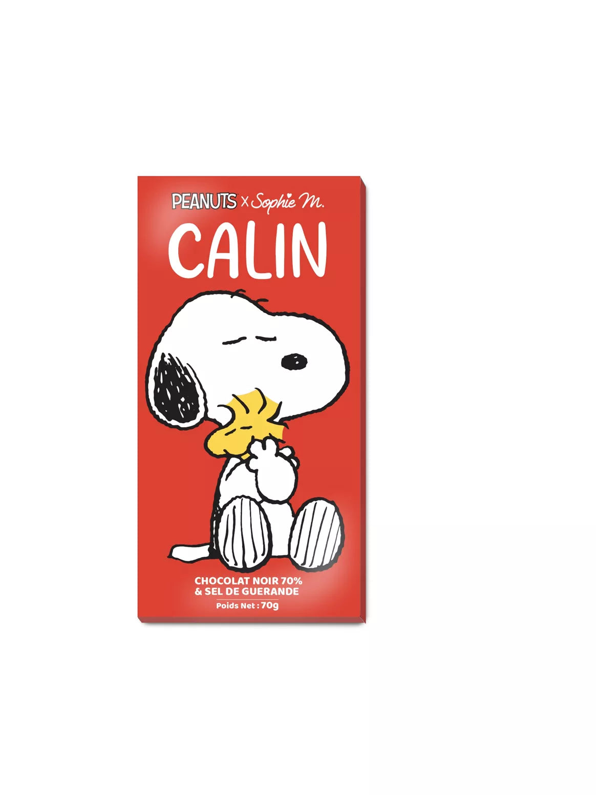 Snoopy - Pure chocolade reep met Guérande zout - CALIN