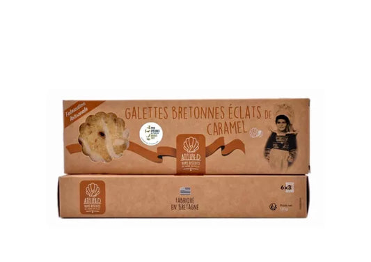 Galettes Bretonnes eclats de Caramel - Karamelkoekjes - carton 120 g