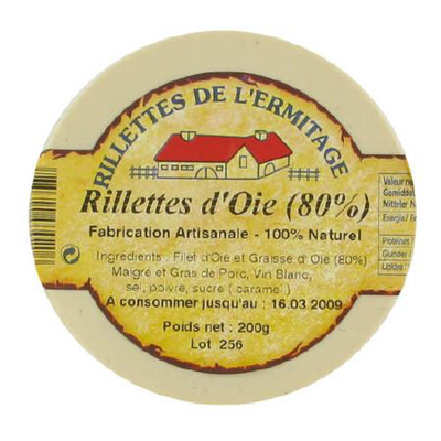 Rillettes De L'Ermitage Rillettes d'oie 200 g