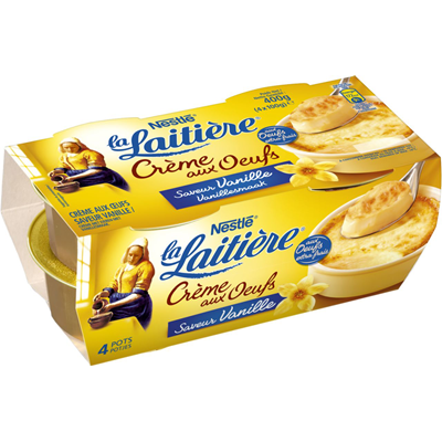 La Laitière Crème aux Oeufs Vanille 100 g x 4