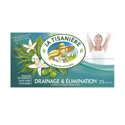 Drainage- en eliminatie-infusie 25 sachets La Tisanière