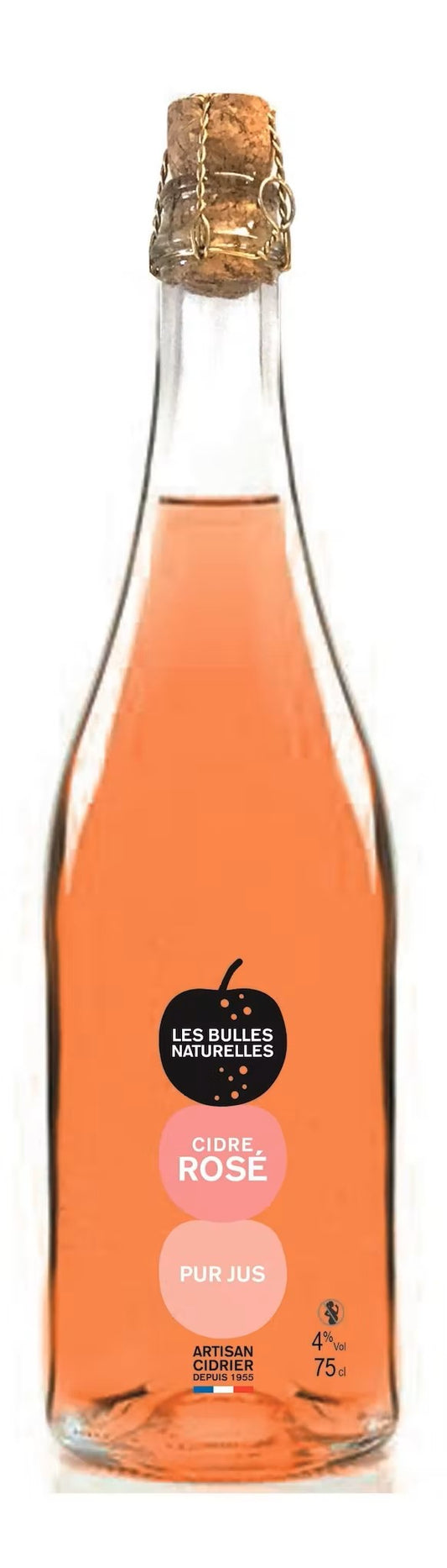 Les Bulles Naturelles Halfdroge Rosé Cider - Alc 4,5%
