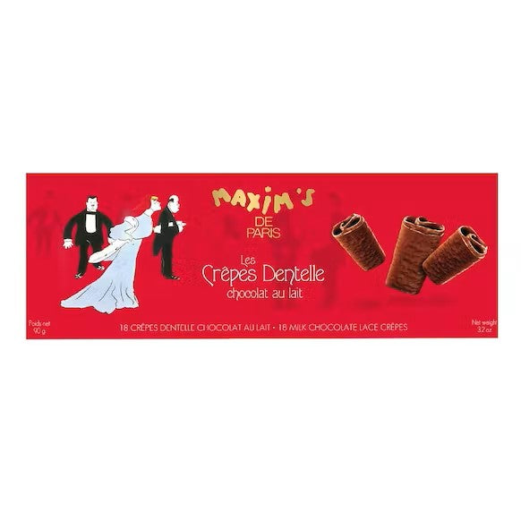 Maxim's Crêpe Dentelle in melkchocolade - 90 gram