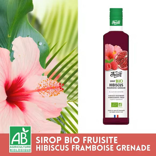 Fruisite biologische granaatappel frambozen hibiscus siroop