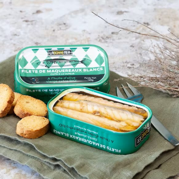 Makreelfilets in biologische olijfolie
