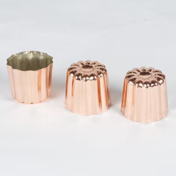 Moules à cannelés en cuivre x3 Les Belles Saveurs