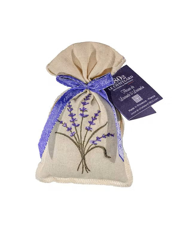 Lavendel en Lavandin Geborduurd Sachet 25g