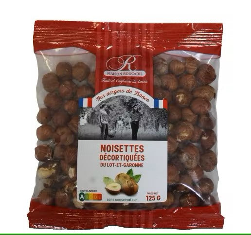 Gepelde Franse hazelnoten - zak van 125 g