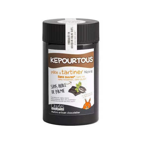 KEPOURTOUS smeerpasta, Puur zonder suiker (met maltitol), zonder melk/hazelnoten/gluten 280g
