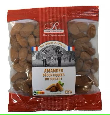 Gepelde amandelen - zak van 125 g