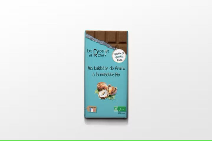 Organische hazelnoot fruitreep