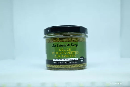 Groene olijven met truffel