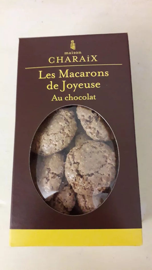 Macarons de Joyeuse au chocolat boite fenêtre 100g