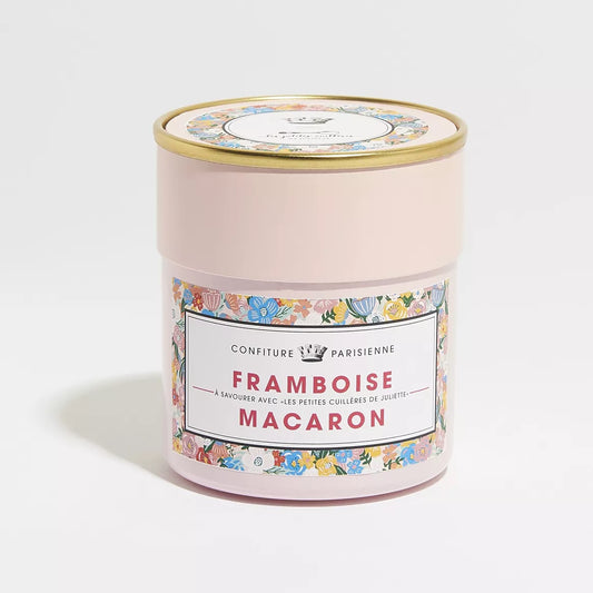 Frambozen, macaron, jam