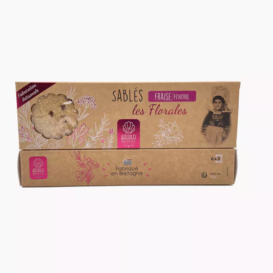 Sablés fraise/fenouil - carton 120g