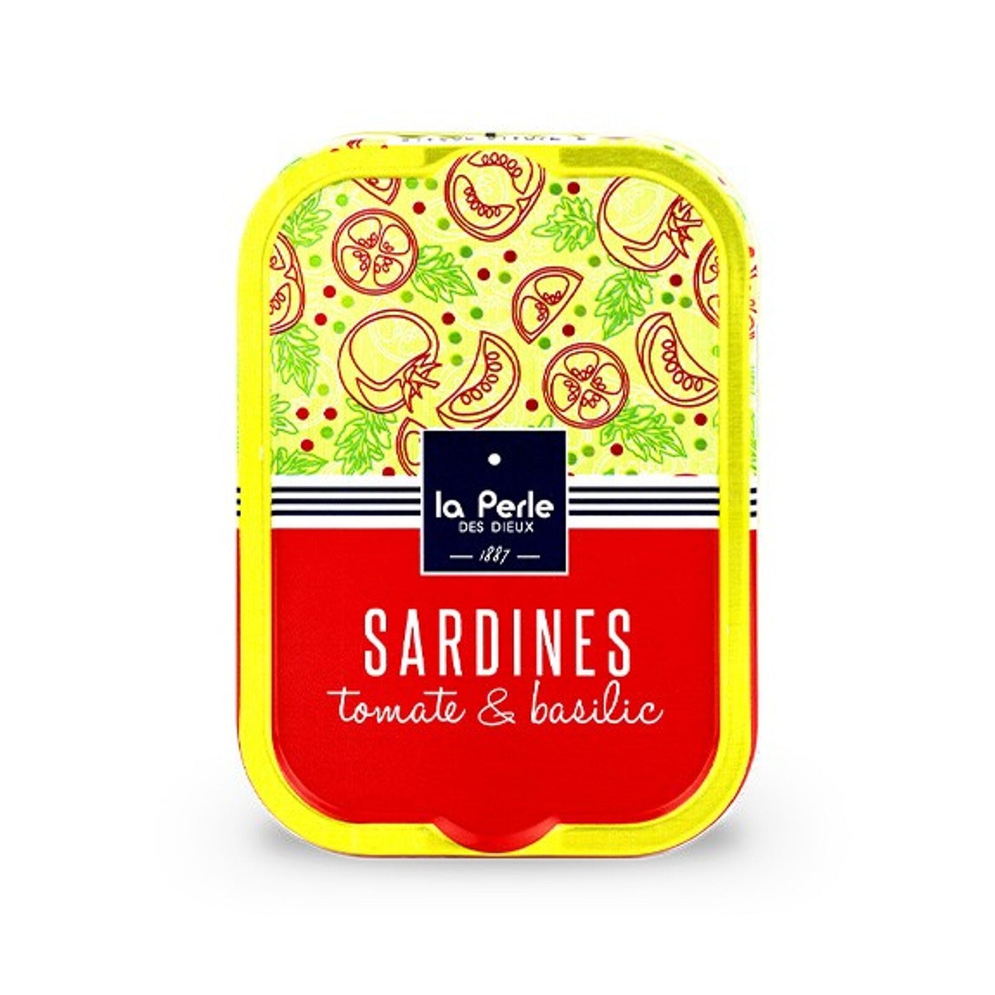 Sardines met tomaat en basilicum