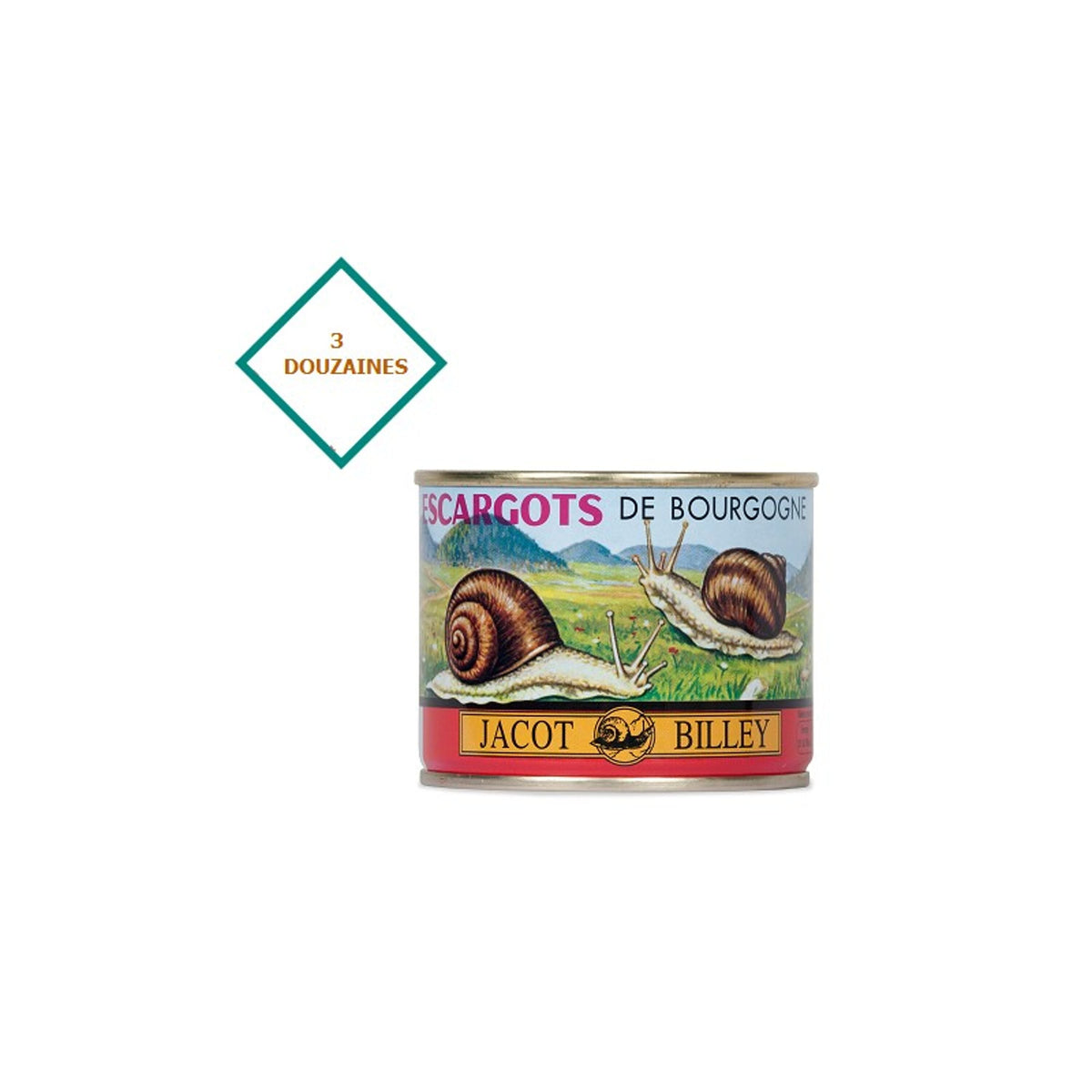 Escargots in blik - 1/4 - gemiddeld groot - 3 dozijn – Jacot Billey