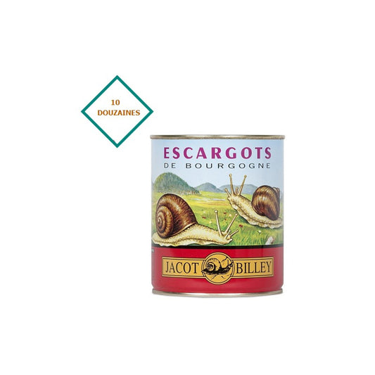Escargots in blik - 4/4 - groot - 10 dozijn – Jacot Billey