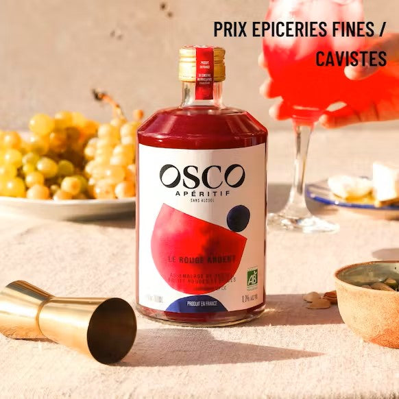 OSCO Le Rouge Ardent BIO 70cl - het ideale alcoholvrije aperitief voor Moederdag! Laag in calorieën met een intense smaak van rood fruit en specerijen!