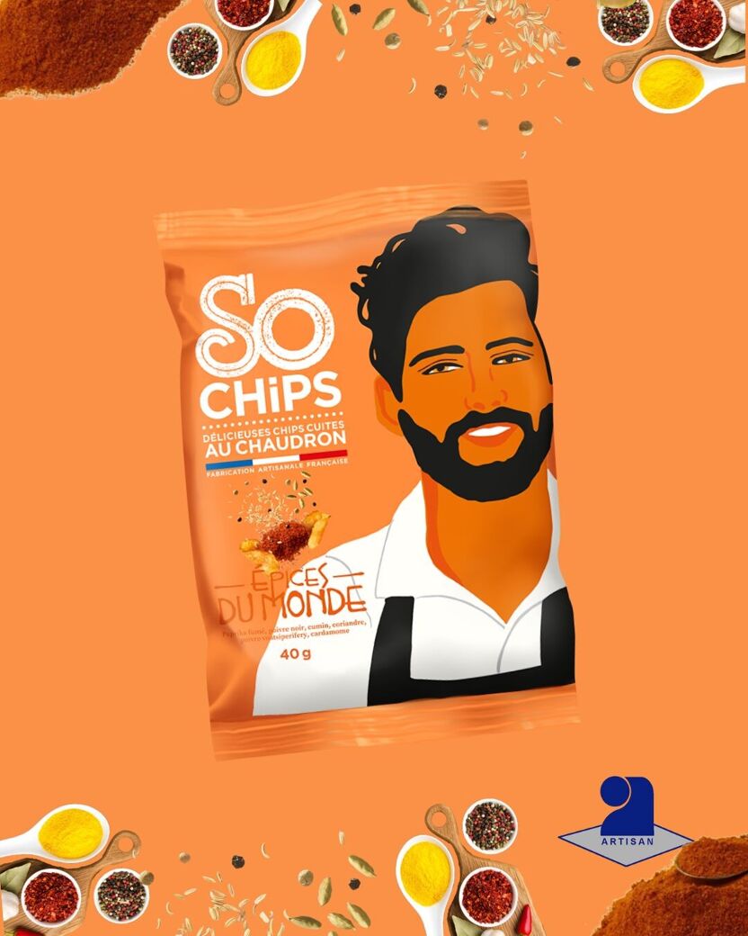 Chips artisanales aux épices du monde - 40 g