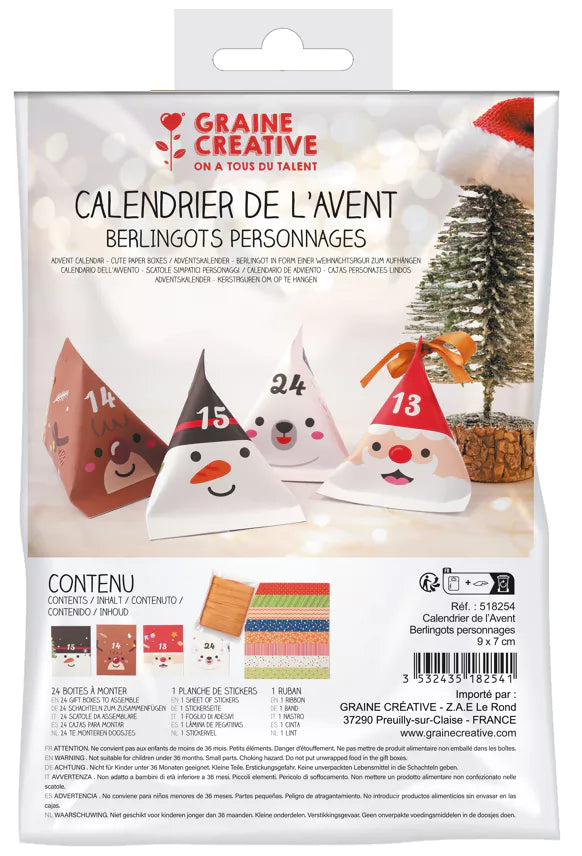 Berlingots Personages Adventskalender - om zelf te vullen