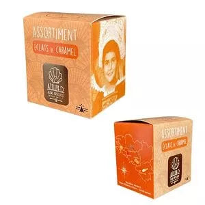 45g kubusdoos - Assortiment karamelchips