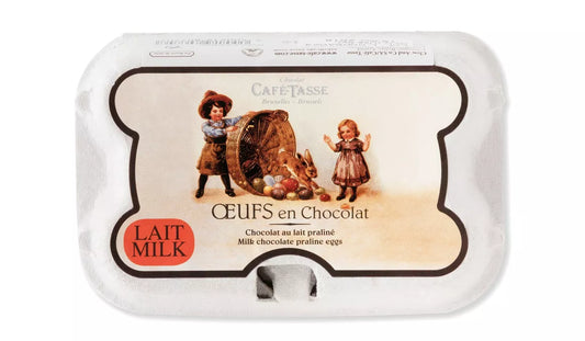 Minidoosje met 6 melkpraline-eieren
