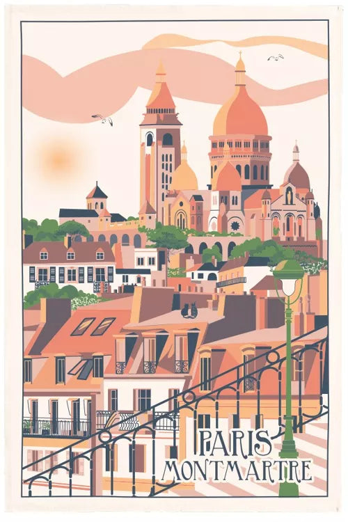 Theedoek Village Montmartre Ecru 48 x 72