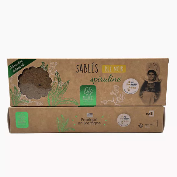 Sablé koekje van boekweitmeel met Spirulina - carton 120g