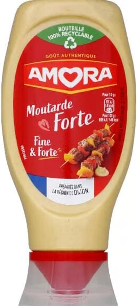 Moutarde Amora fine & forte 460G flacon souple