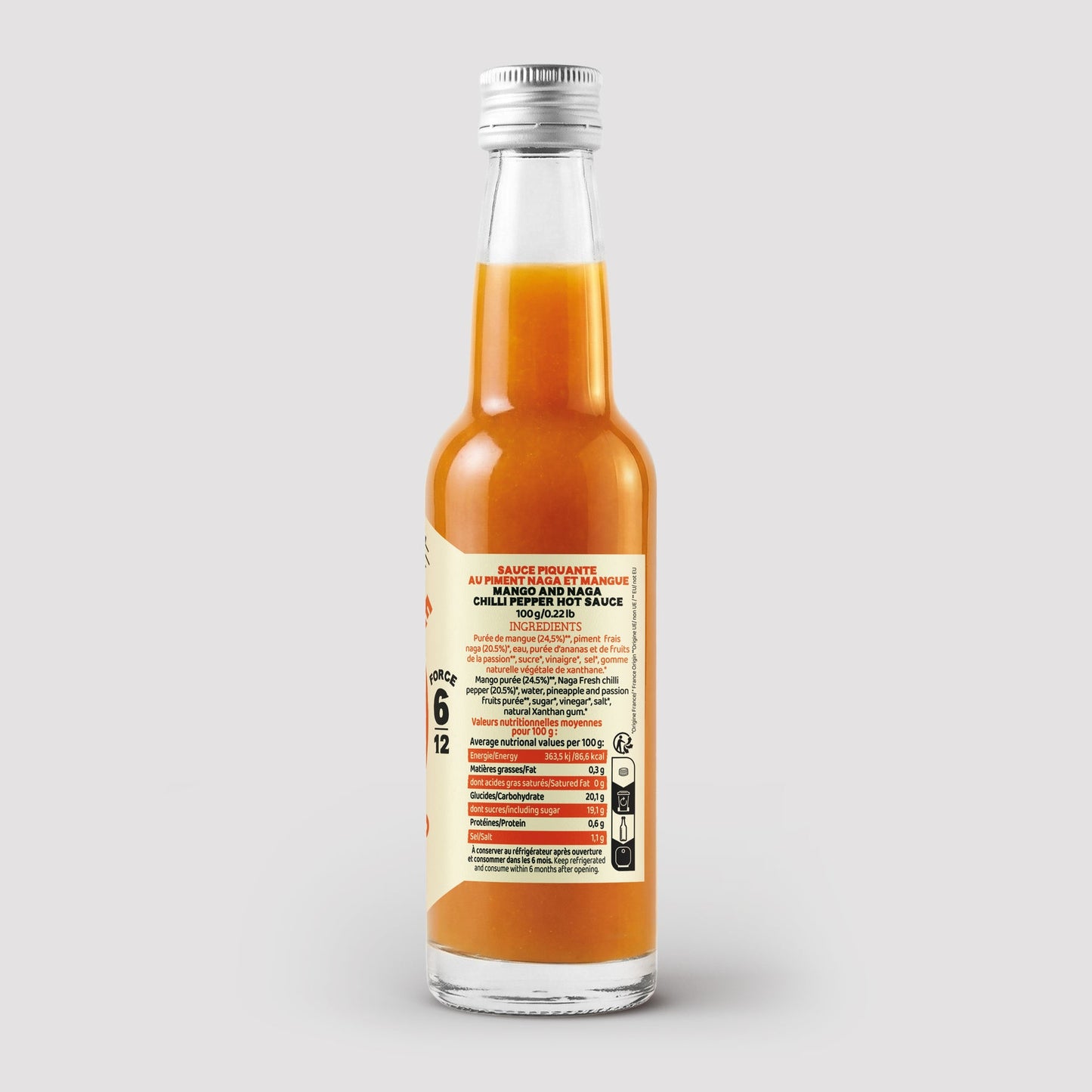 Hot sauce Naga Mango Spicy Tropical - force 6/12 - 100g