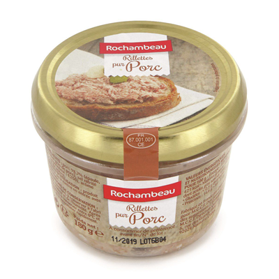 Rillettes pur porc 180 g