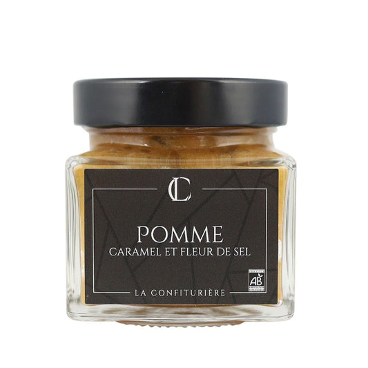 APPLE CARAMEL AND FLEUR DE SEL (200G) by La Confiturière available at Les Belles Saveurs.