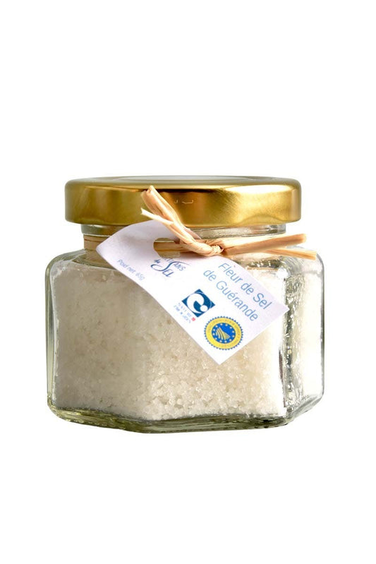 GOLDEN VERRINE FLEUR DE SEL FROM GUÉRANDE by ARTISANS DU SEL available at Les Belles Saveurs.