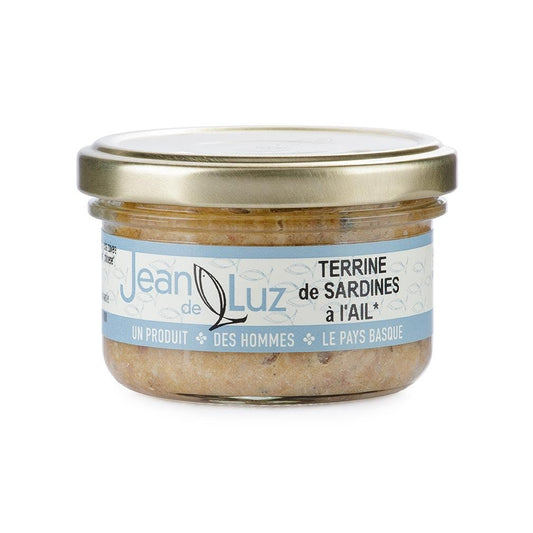 ORGANIC GARLIC SARDINE TERRINE by JEAN de LUZ available at Les Belles Saveurs.